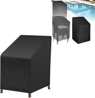 OEM Funda Impermeable De Tela Oxford Para Sillas, Resistente Al Agua Viento, Funda Tela Sillas Apilables, Resistente Rayos Uv 656580/120 Cm, Negra