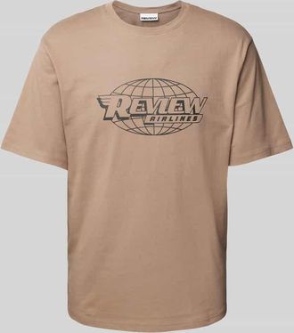 Review Regular Fit T-Shirt mit Rundhalsausschnitt in Mud, Gr&ouml;&szlig;e XXL