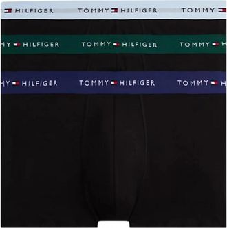 Tommy Hilfiger 3-Pack Trunk Boxers Zwart Elastische Tailleband - Heren - Onderbroek - Veelkleurig - S - Katoen - Ondergoed