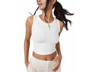 Free People Movement Free Throw Muscle Tank Top Womens Clothing White : XL (Womens 14), Elastane/Nylon