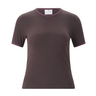 Courr&egrave;ges Dames, Tops, Paars, Maat: S Katoen