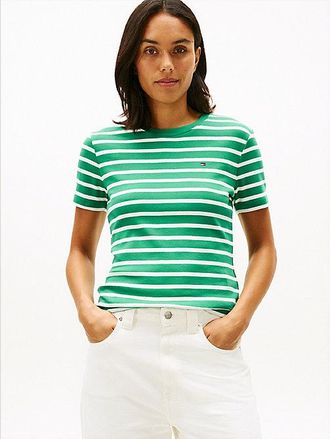 Tommy Hilfiger Camiseta slim de cuello redondo con logo