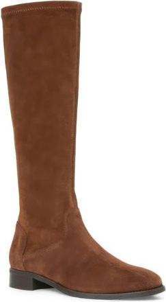 Aquatalia Sabrena Weatherproof Knee High Boot in Cognac Suede at Nordstrom, Size 10.5