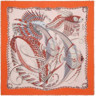 Ferragamo Foulard SUMMER2 in seta con stampa - Toni neutri