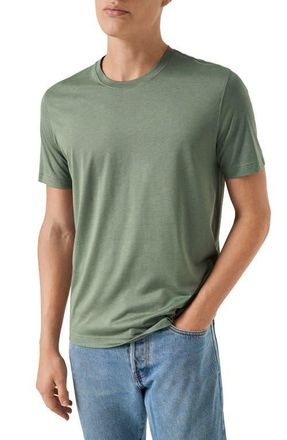Eton Silk & Cotton T-Shirt in Dark Green at Nordstrom, Size Xx-Large