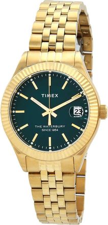 Timex The Waterbury Quartz Green Dial Ladies Watch TW2V31700