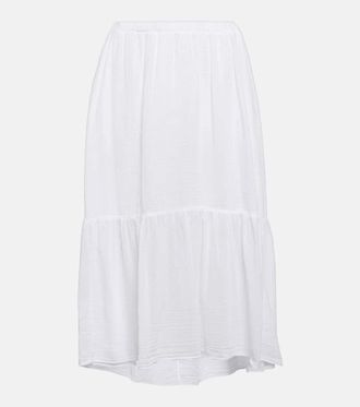 Velvet Mckenna cotton midi skirt