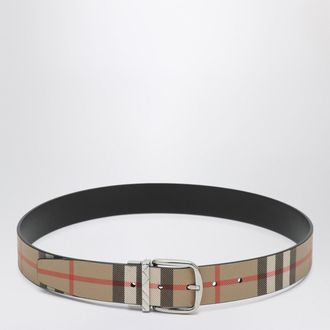 Burberry Reversible Belt With Check Buckle