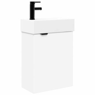 vidaXL M&oacute;dulo De Ba&ntilde;o Con Grifer&iacute;a Blanco 45,5 X 22,5 X 84 Cm Vidaxl
