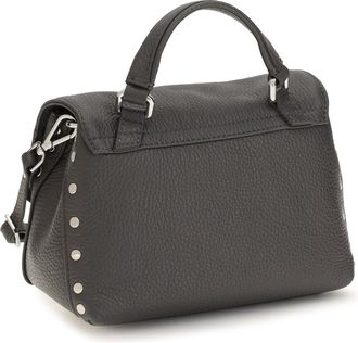 Zanellato Womens Handbag Baby Postina Daily Grey Vulcano Calf Leather Handbags Hand Bags