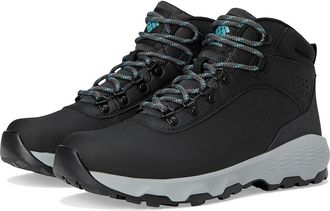 Columbia Newton Wander Leather Womens Climbing Shoes Black/Teal : 10.5 B - Medium, Canvas/Leather