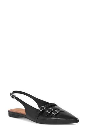 Vagabond Hermine Pointed Toe Slingback Flat in Black at Nordstrom Rack, Size 11Us / 41Eu