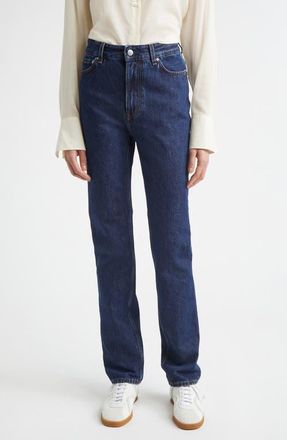 Toteme High Waist Slim Leg Jeans in Indigo at Nordstrom, Size 29