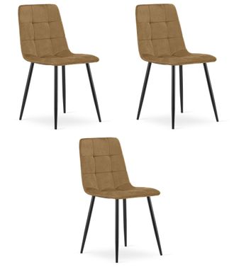 OEM Silla Kara - Terciopelo Marr&oacute;n / Patas Negras X 3