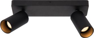 Lucide Foco de techo de aluminio 2xGU10, negro