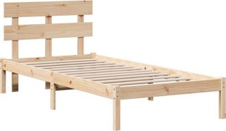 vidaXL Estructura De Cama Marr&oacute;n 90 X 200 Cm Madera Maciza De Pino Vidaxl