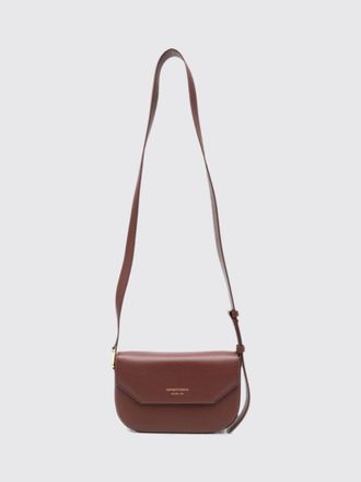 Emporio Armani Mini borsa a tracolla in pelle a grana con patta magnetica
