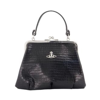 Vivienne Westwood Tassen, Dames, Zwart, ONE Size, Leer, Granny Frame Portemonnee