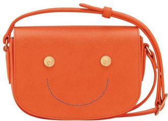 Longchamp Les Champs Leather Crossbody Bag in Orange at Nordstrom