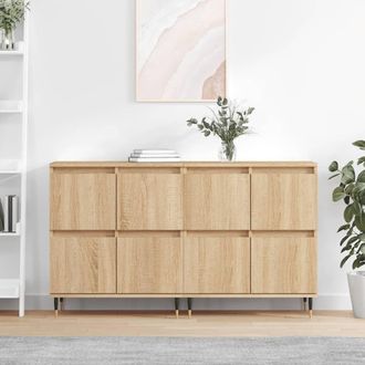 Berkfield Home Sideboards 2 pcs Sonoma Oak Engineered Wood in Brown