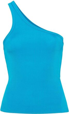 Forte_Forte one-shoulder ribbed tank top - women - Elastane/Viscose/Polyamide - 0 - Blue