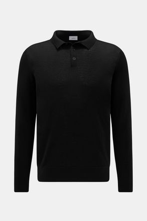 Braun Hamburg Men - Merino fine knit polo black