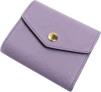 Gucci Pre-owned Wallets, female, Purple, Size: ONE SIZE Pre-owned GG Medium Wallet Trifold Wallet