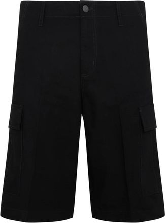 Carhartt Work in Progress Reguliere Cargo Shorts in Zwart - Heren - Korte Broeken - Zwart - W29 - Katoen - Korte Broeken