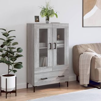 vidaXL Vidaxl - Aparador Alto Madera De Ingenier&iacute;a Gris Sonoma 69,5x31x115 Cm