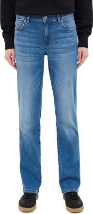 Mustang Straight-Jeans MUSTANG Damen Style Crosby Relaxed Straight, Damen, Gr. 26, L&auml;nge 30, 582 mittelbalu, Denim/Jeans, 78% Baumwolle, 10% Lyocell, 9% Elast