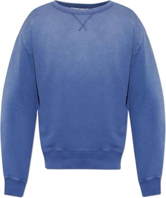 Acne Studios Sweatshirt met gespoten logo - Heren - Sweatshirts - Blauw - S - Katoen - Hoodies & sweatvesten