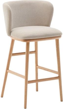 K Home Design Barstuhl Cesilia Sitzhöhe 65 cm - Eschenholz/Beige