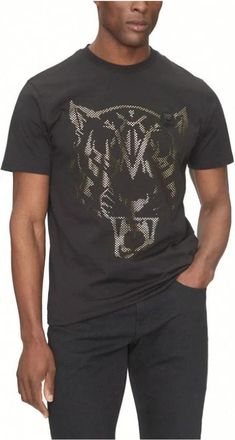 Plein Sport Saec Mtk 8009 Ste 001N T-shirt - Heren - Sportshirts - Zwart - M - Katoen - Fitness