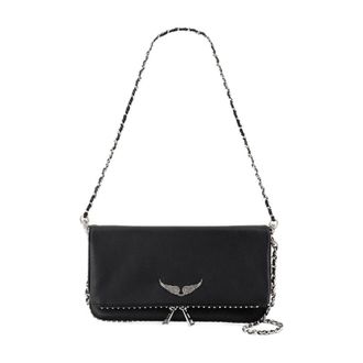 Zadig&Voltaire Womens Rock Crossbody Bag Black Cowhide