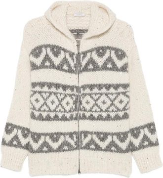 PESERICO Fair Isle-knit Zip-up Hoodie