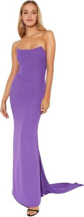Giuseppe Di Morabito Rosella Strapless Maxi Jurk - Dames - Avondkleed - Paars - XS - Polyester - Kleedjes