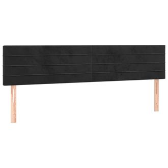 vidaXL Cabeceros 2 Unidades De Terciopelo Negro 80x5x78/88 Cm Vidaxl