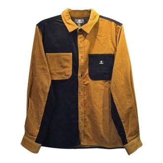 Converse Colorblock Corduroy Shirt Brown Black 10023519-A01