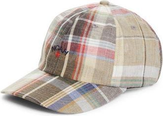 Noah Plaid Wool & Linen Baseball Cap at Nordstrom