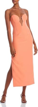 Bardot Eleni Midi Dress In Orange Fiz