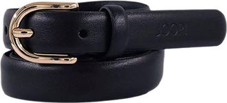 Joop Lederg&uuml;rtel JOOP, Damen, Gr. 100, dunkelblau, Rindsleder, G&uuml;rtel Lederg&uuml;rtel, Breite 2 cm, mit Gold-Schliesse und Logo-Plakette
