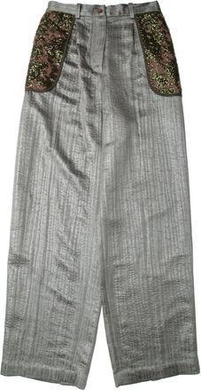 Muller Of Yoshiokubo Pantaloni Radiant con paillettes - Verde