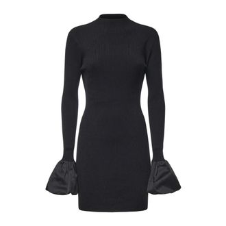 Rotate Rotate Birger Christensen, Dames, Jurken, Zwart, Maat: S Satijn