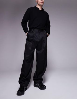 HUGO BOSS HUGO Red Fedix tailored pants in black