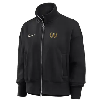 Nike Womens College (Tuskegee University) Nike Womens Phoenix Fleece Track Jacket in Black | ZW052NTUSU26-BLK