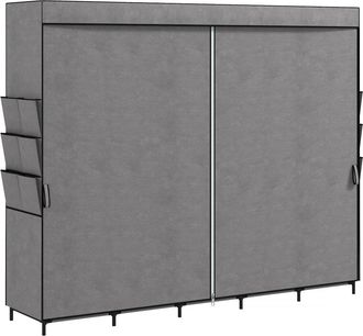 HOMCOM Armario de tela 212x45x167 cm gris
