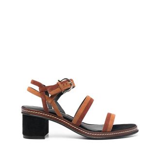 Ferragamo Two-Tone Leather Sandals