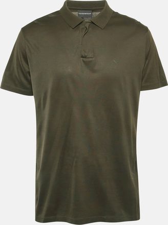 Emporio Armani Green Jersey Zip-Up T-Shirt