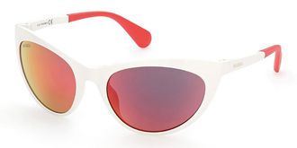 Max & Co. MO0037 FLEX2 21L Womens Sunglasses White Size 58