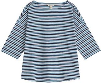 Seasalt Cornwall Tremayne Quay Stripe Organic Cotton Top in Pellitras Dusk at Nordstrom, Size 16 Us